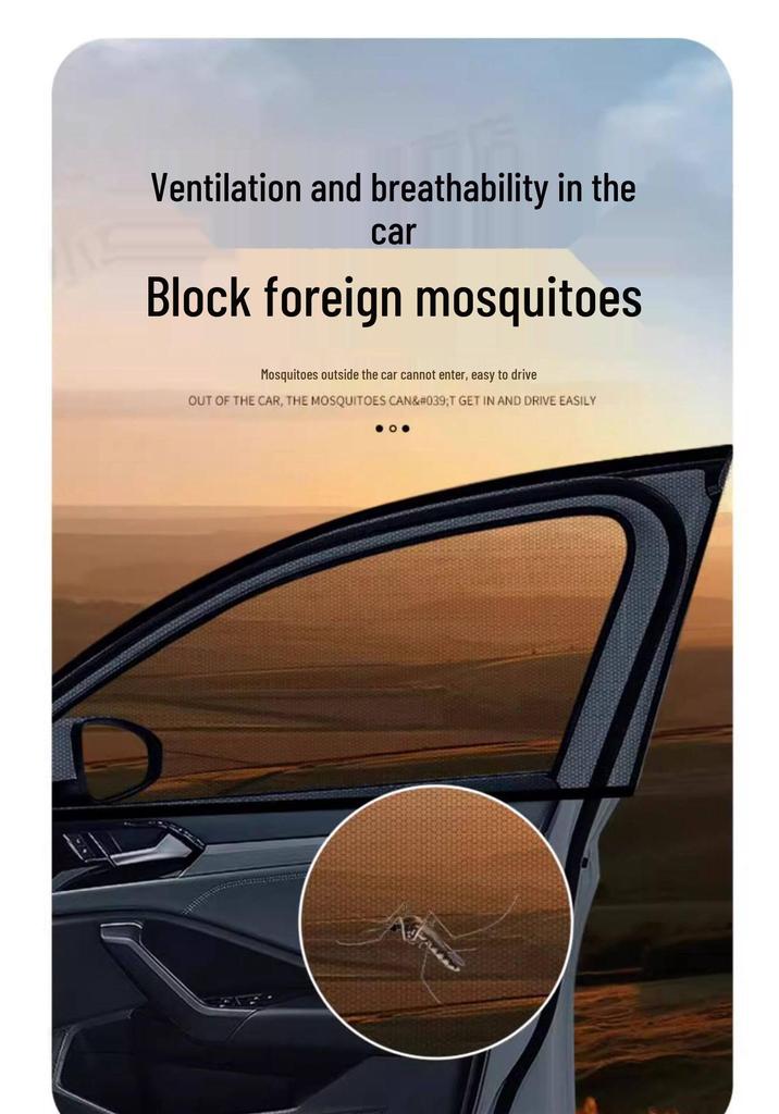 Car Sunshade & Mosquito Net - Insect-Proof Window Curtain