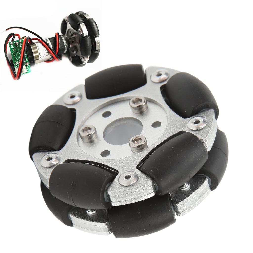 60mm Robot Omni Wheel Aluminium Alloy 360 Degree Rotation Robot Omni Wheel Replacement for Upgrade