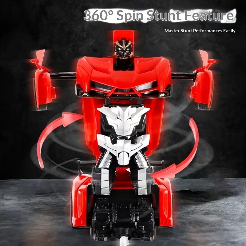 Transformable Remote-controlled Car, One-button Transformation and 360° Rotation for Car-robot, Suitable Gift for Children, Perf