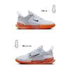 Nike Crosscourt Series Electric Fashion Durable Breathable Non-Slip Low-Top Kids Basketball Shoes Kids Sneaker Gray Orange FV3474-001