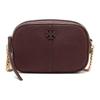 Tangli Baiqi McGraw Solid Color Double T Logo Quilted Zipper Closure Pebbled Leather Camera Bag Hand Shoulder Bag Women's Red 152231-500