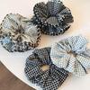 Korean Plaid Slim Waist Large Intestine Hair Tie for Women & Girls - High-End Feel Hair Accessory