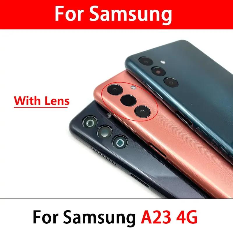 Back Rear Cover For Samsung A04 A04S A04E A23 4G 5G Battery Housing Battery Back Cover With Camera Glass Lens