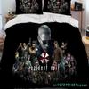 3D R-Resident Evil Oyunları Oyuncu Yorgan Yatak Takımı,Nevresim Yatak Seti Yorgan Kılıfı Yastık Kılıfı,King Queen Boy Yatak Takımı Erkek Çocuklar