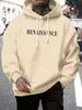 Renaissance Angel Oil Painting Print Men Hip Hop Athletic Hoodie, Vintage Winged Saint Cloud Letter Back Design, Loose Oversized Street Sweatshirt