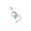 Sky Blue Topaz Gemstone 925 Sterling Silver Jewelry Zircon Pendant 1.37" For Her CZP-5-2