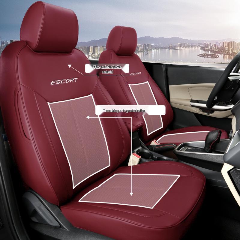 YN Custom Fit Sports Leather Seat Cover for Ford Focus - All-Season Cushion