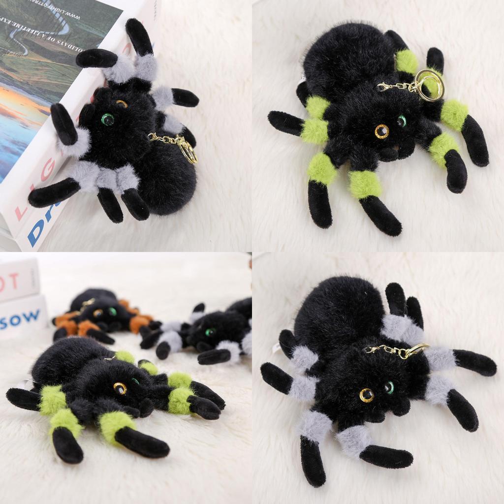Plush Spider Keychain With Pp Cotton Filling For Bag Decorations And Gifts For Girls