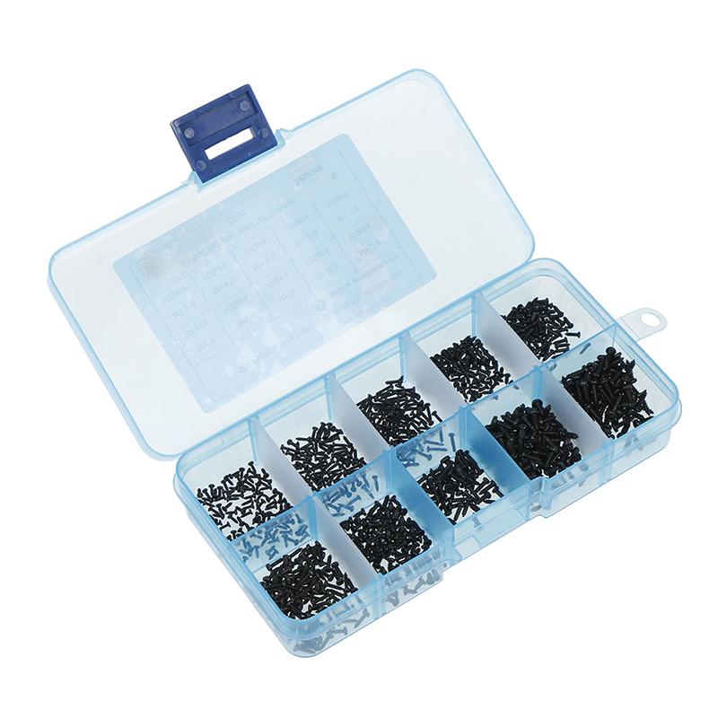 1000 Teile/satz M1 M1.2 M1.4 M1.7 Mix Pa Kopf Micro Schrauben Rundkopf