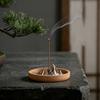 Vintage Mountain Incense Holder for Sticks Solid Wood Base Antique Incense Burner with Ash Catcher for Home Yoga Meditation