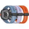 Silicone Sport Replacement Straps  For Samsung Galaxy Watch 8 Classic  / Watch 8 40mm  44mm, Magnetic Folding Clasp  ,3-Piece