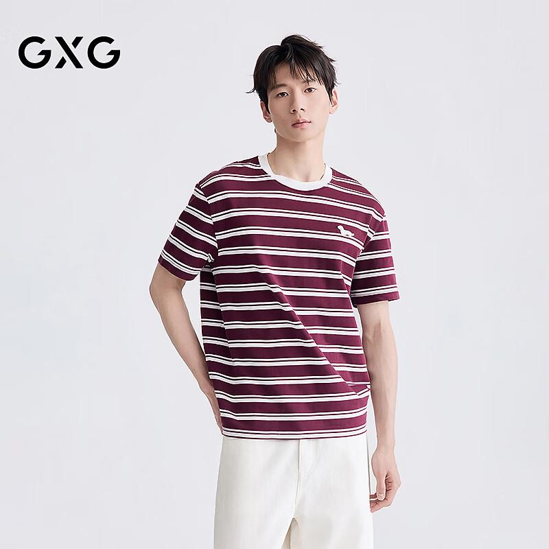 GXG Men s Striped Crew Neck T-Shirt 3XL