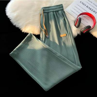 Sommerlicher Lazy Style Plissiert Locker Geschnitten Übergröße Schlank Gerade Hose