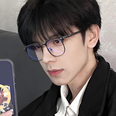 Anti-Blue Glasses, Half Frame, Classic Sven, Technical Men'S Myopia Glasses, Finished Retro Eyebrow Glasses Frame