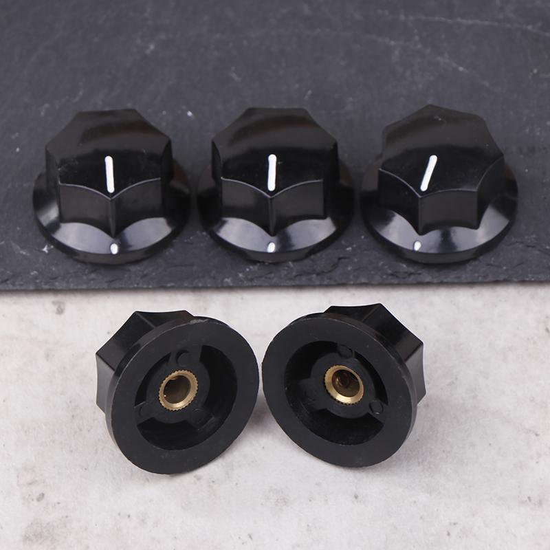 5Pcs Bakelite Knob Mf-B01 Mf-B02 Mf-B03 Hexagonal Potentiometer Band Switch Cap Inner Hole 6Mm Potentiometer Knobs