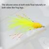 4PCS Topwater Frog Fly Lure Weedless Bass Pike Snakehead Fishing Bait, Realistic Rubber Legs Surface Popper for Freshwater Fly Fishing