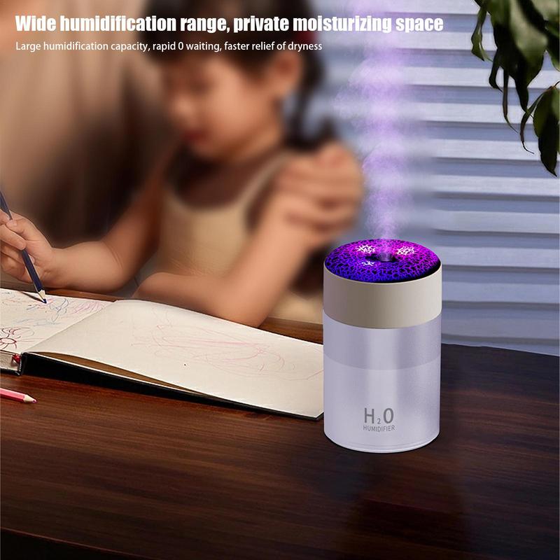 Car Diffuser Humidifier 250ML USB Cool Mist Portable Diffuser Stylish Crack Design Super Quiet Humidifier With Multicolor LED