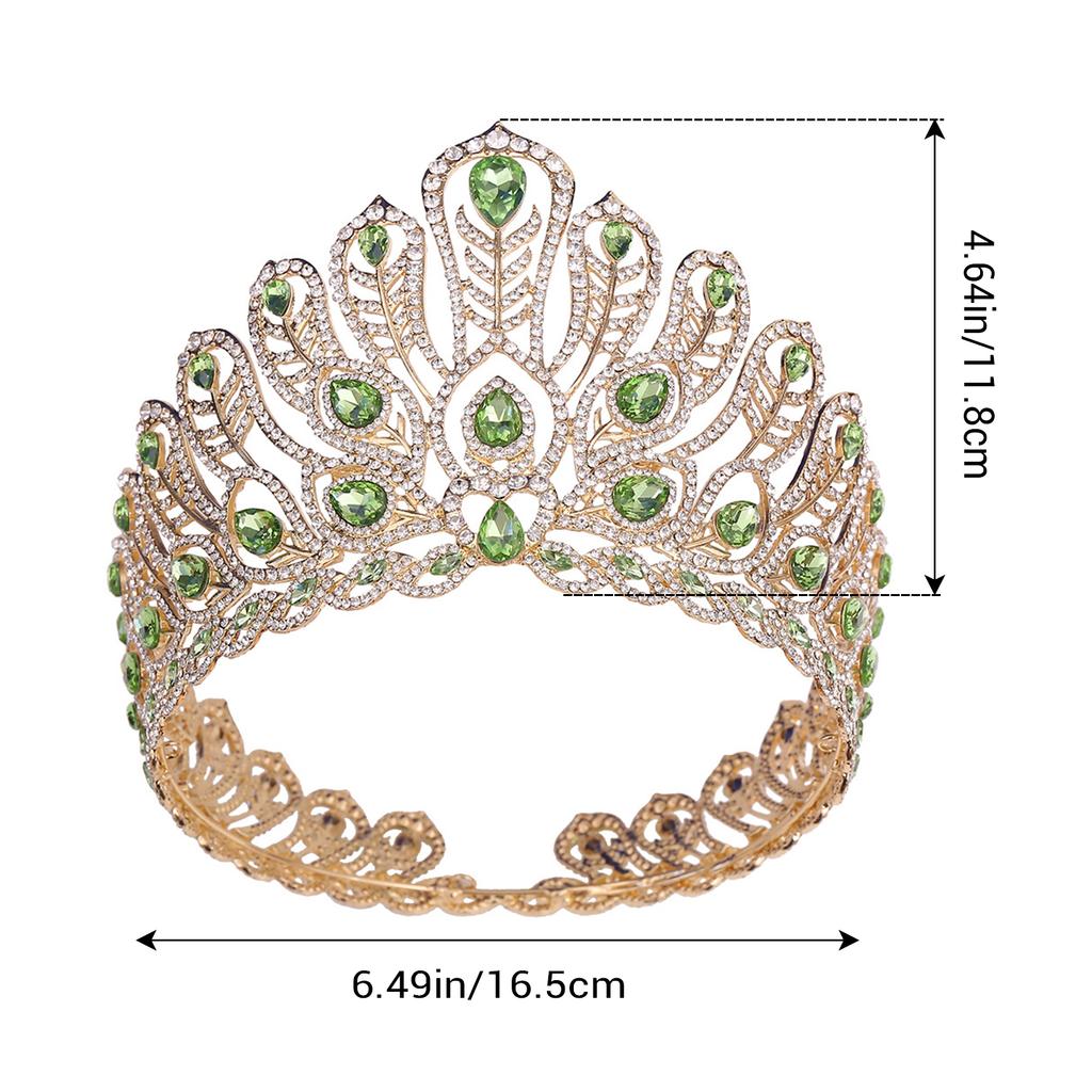 Adult Princess Crown with Rhinestone Simple Style Dazzling Rhinestones Ornaments for Masquerade Ball Banquet Cosplay