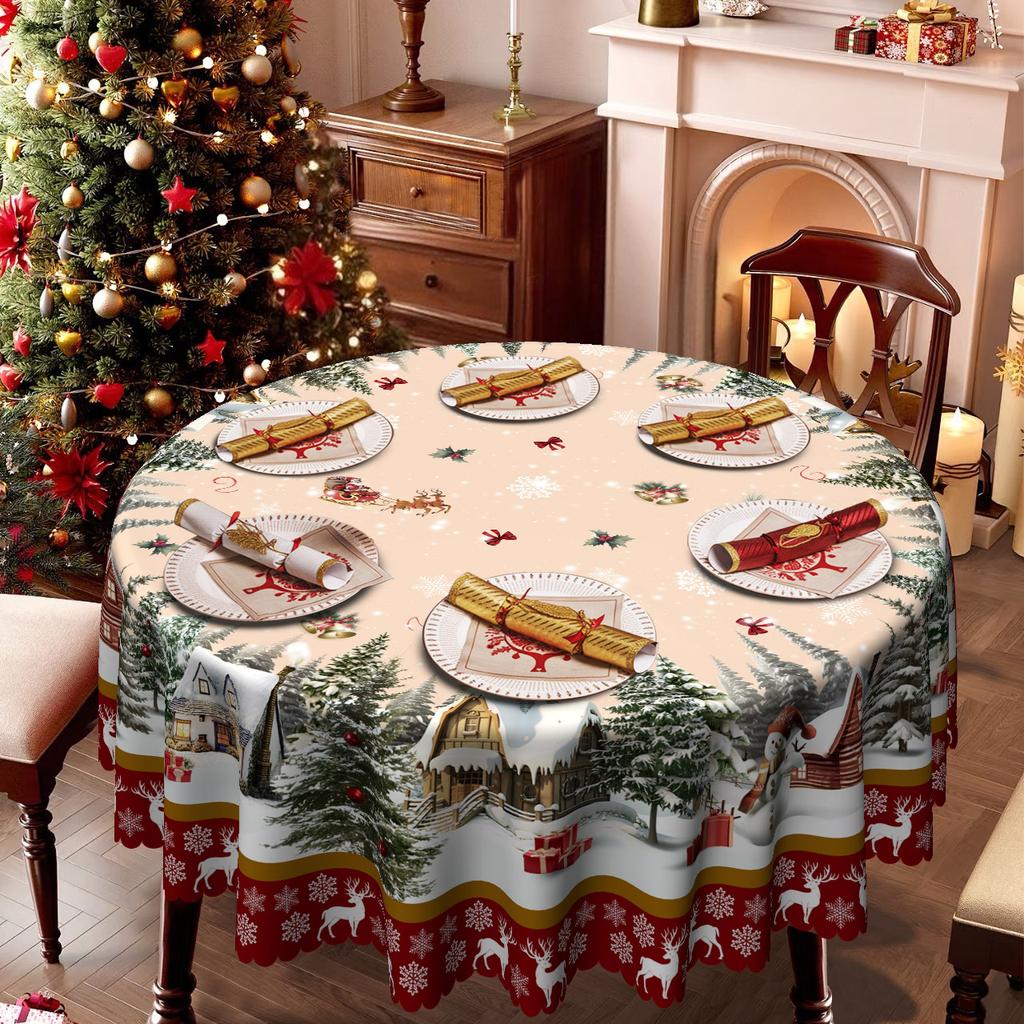 Christmas Tablecloth, Home Hotel Holiday Decoration Tablecloth, European Creative Table Cloth