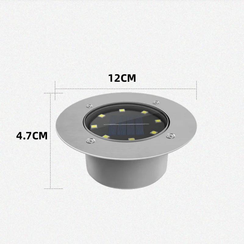 

1/4pcs/lot Outdoor Lighting Solar Powered Panel 8 LED Floor Lamps Deck Light LEDUnderground Light Garden Pathway Spot Lights White Light