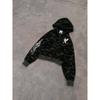 Camouflage Print Hooded Cardigan Sweatshirt Set Long Sleeve Loose Fit Streetwear Teens