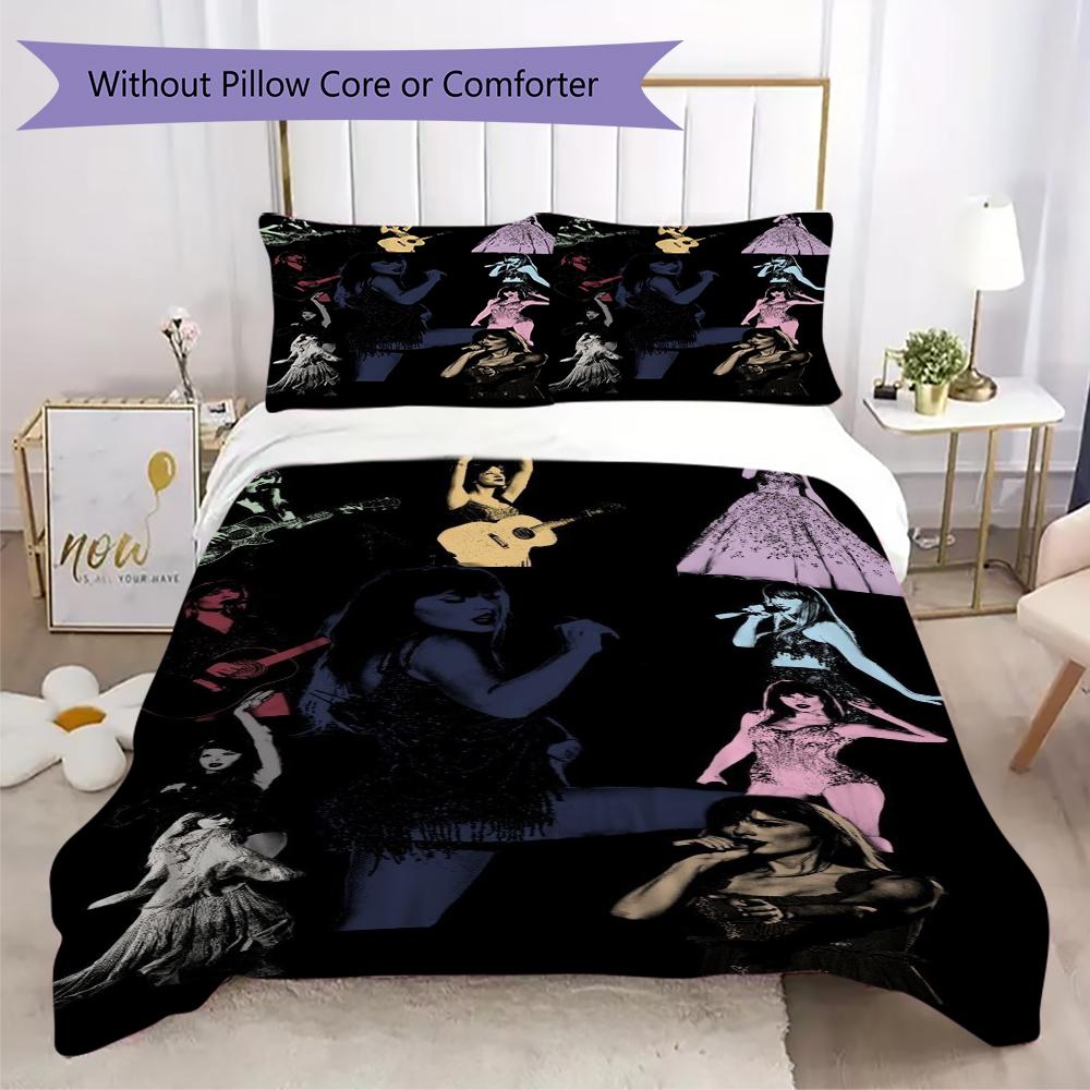 Taylor Swift Eras Tour Threepiece Set Without Core 1 Duvet Cover 2 Pillowcase Without Core Christmas Birthday Gift Soft And Comfortable