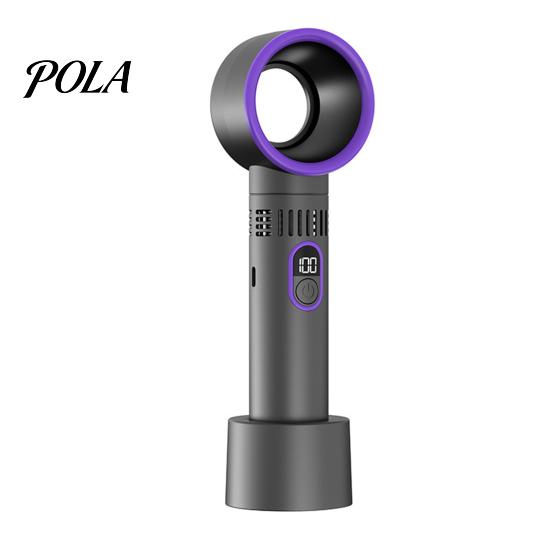 Quiet Handheld Fan Bladeless Digital Display High-speed Strong Airflow Low Compact Noise Rechargeable Lightweight Portable Personal Cooling
