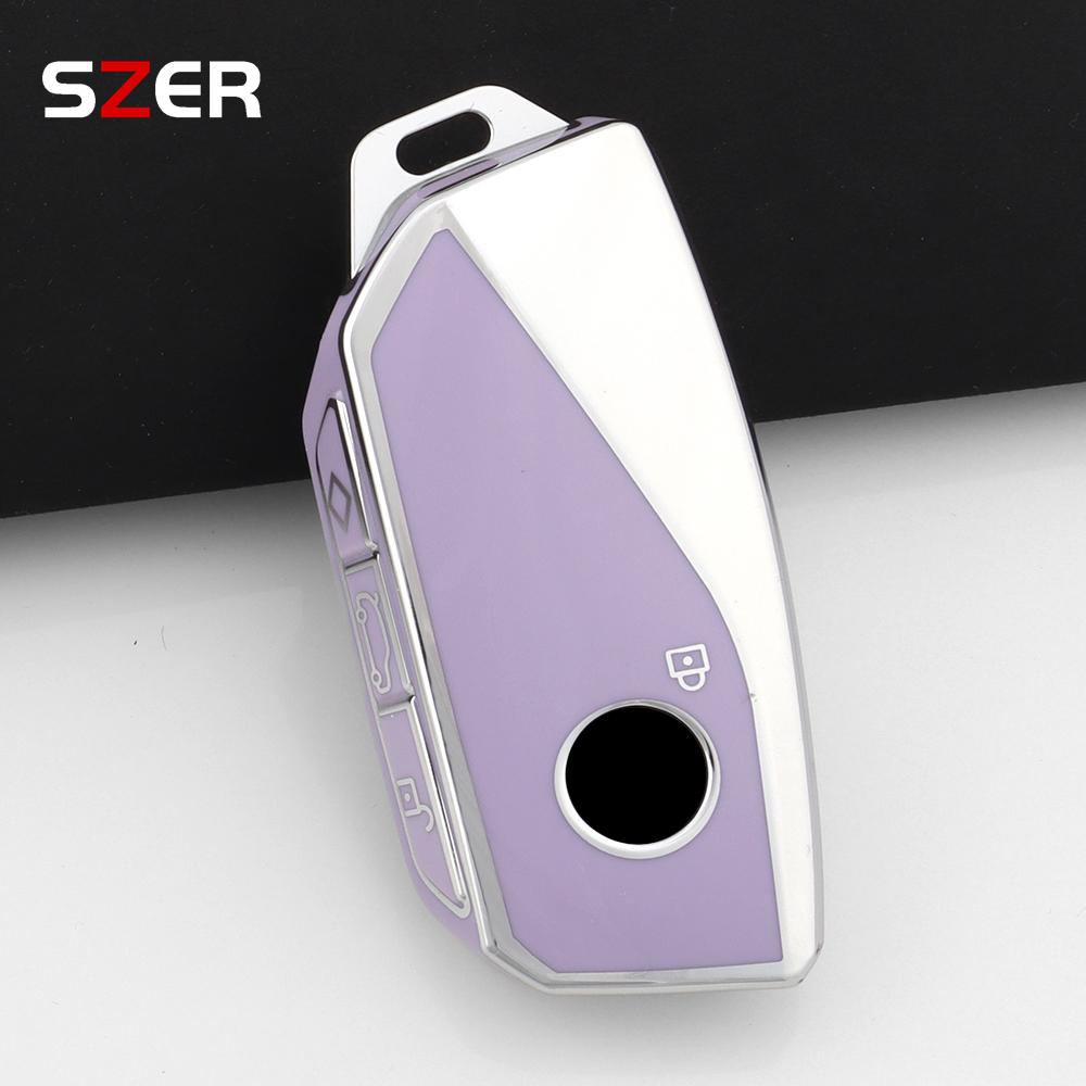 Tpu Car Key Case Shell Fob Keychain For Bmw I7 X7 G07 Lci Ix I20 X1 U11 7 Series G70 G09 Xm U06 G81 Energy Bag Accessories