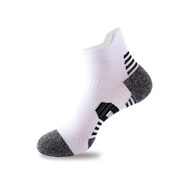 1Pairs Professional Men's Sports Socks Outdoor Running Fitness Climbing Thick Quick Drying Towel Short Socks For 39-45