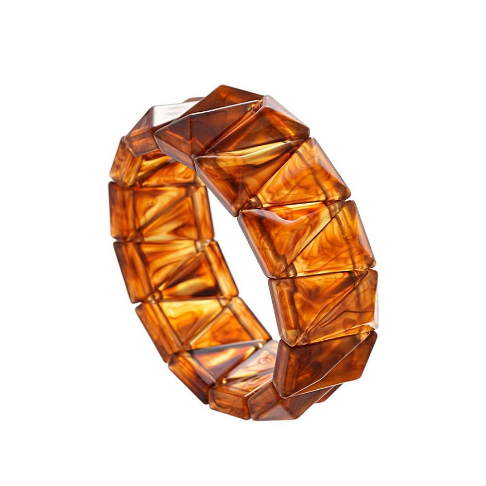 Irregular Acrylic Bangle Smudging Design Wide Bracelet Fashion Bohemian Bracelet Boho Style