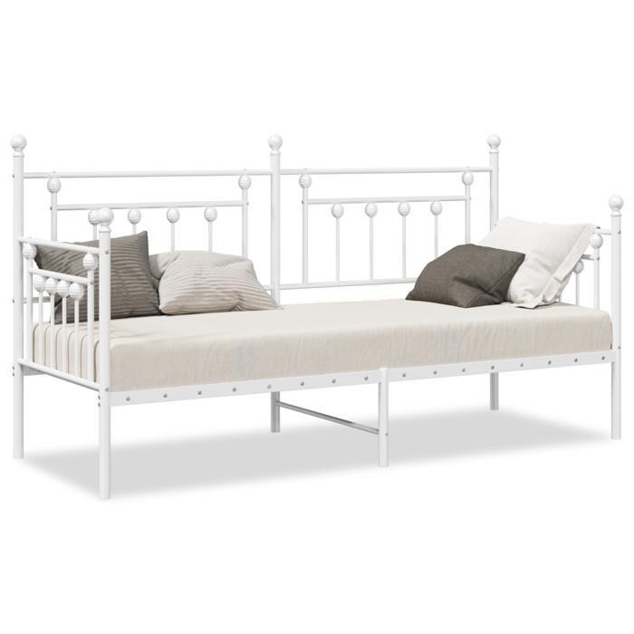 VidaXL Lit de jour Blanc 80x200 cm Acier 42002671