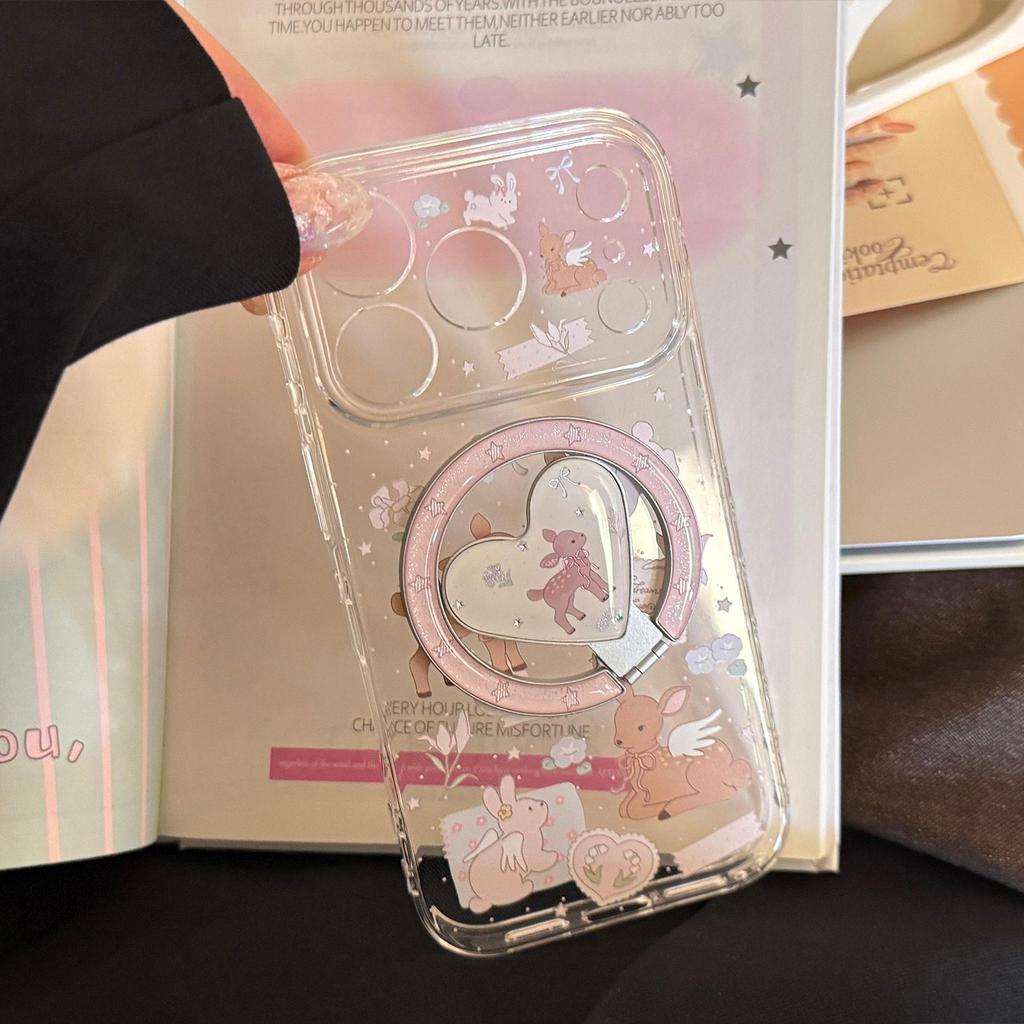 Coque de téléphone magnétique mignonne de poney pour iPhone 16, iPhone 17 et iPhone 17 Pro Max