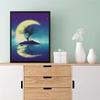 Diy Diamond Painting Landscape Moon Full Round Handmade 5d Diamond For Adults Kits Embroidery Cross Stitch Home Decoration 30x40cm/12x16inch