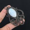 Pendentif Pierre de Lune Fil de Cuivre 999 Enroulé, Pendentif Pierre Précieuse Fait Main, Cadeau Pour Maman Bijoux Antiques