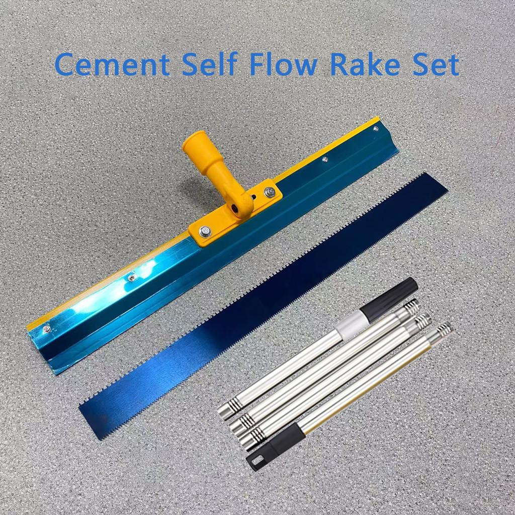 56cm/22inch Cement Self Flow Rake Set Standing Push Blade Cement Self-Leveling Scraper Floor Bottom Plate Trowel Tool
