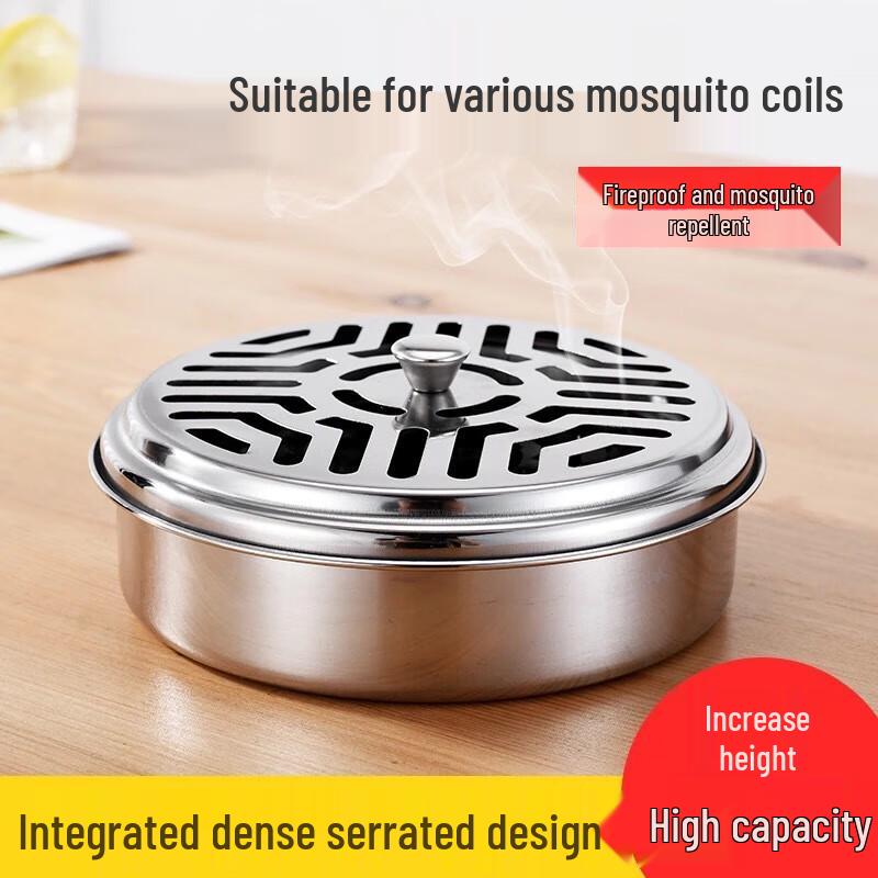Portable Fireproof Mosquito Coil Holder with Lid