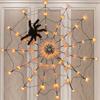 Spider Web Halloween Led Light Plush Decorative Props Activity Ornaments Party