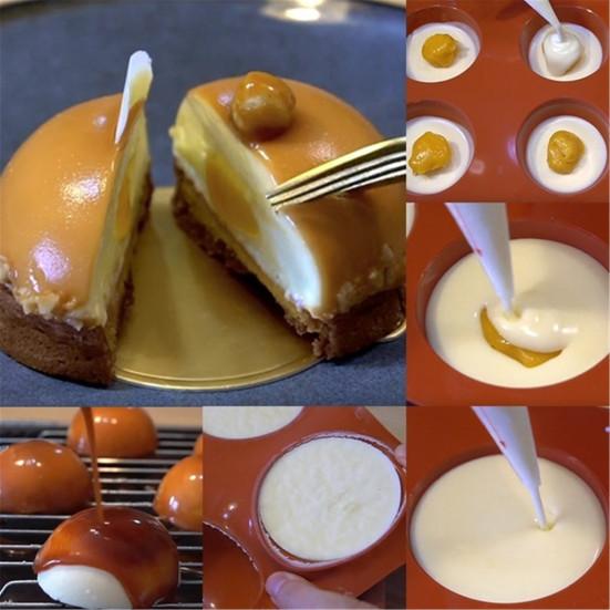 Half Sphere Chocolate Dessert Shape Silicone Cake Decor Mold DIY Kitchen Tool