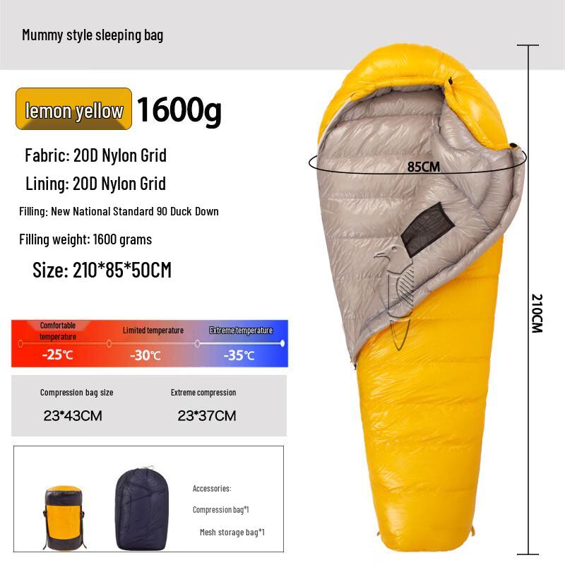 Dazaiou Adult Mummy Down Sleeping Bag