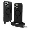 For iPhone 16 Pro Max Magnetic Case Compatible with MagSafe Soft TPU Phone Cover with Lanyard