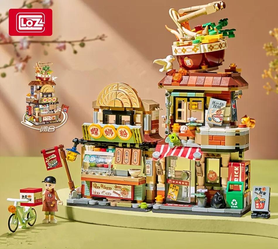 Loz Building Blocks City View Scene Lemon Tea Shop Store Architectures Assembly Toy Christmas Gift For Children Adult