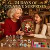 Decorative Christmas Art for Family Ornament Advent Calendar, Faux Diamond DIY Kit, Sparkling Ornaments Hanging Holiday Tree Mantel Decor Festive