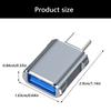 Metal USB to Type C Male OTG Converter for Universal Device Connectivity 10Gbps Fast Data Transfer 100W 3A Fast Charging