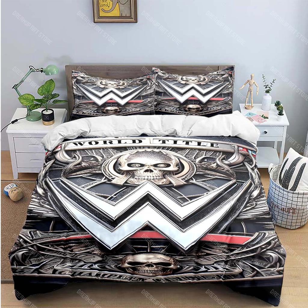 Mode 3D Wrestling Sport W-Wwe Druck Bettwäschesets Bettzubehör Set Bettbezug Bettdecke Set Bettwäscheset Luxus Geschenk