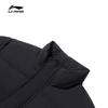 Li Ning Basic Solid Color Stand Collar Short Sleeve Down Jacket Men Outerwear Black AYMS227-3
