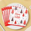 20PCS/Set Christmas Theme Christmas Party Supplies Disposable Tissues Restaurant Decorations Napkins Safe Christmas