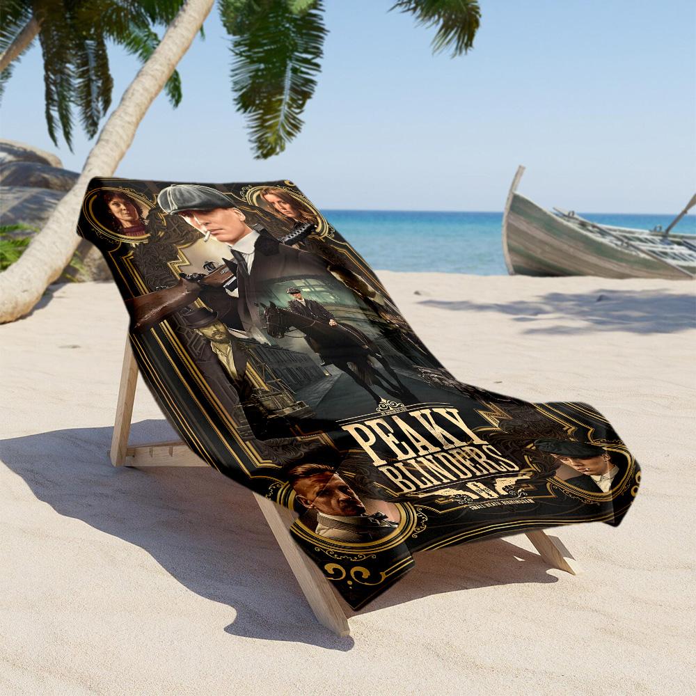 Peaky Blinders Soft Beach Towel Portable Changing Privacy Cover Vibrant Pattern Perfect Gift for Women/Men