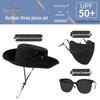Men's Outdoor Denim Mountaineering Hat - Sun Protection for Climbing, Fishing, and Summer Activities