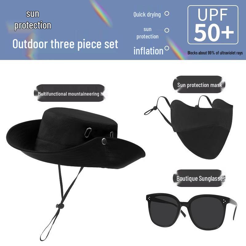 Men's Outdoor Denim Mountaineering Hat - Sun Protection for Climbing, Fishing, and Summer Activities