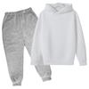 Solid Color Fashion Casual Children's Hoodie Sweatshirt Set for Autumn and Winter